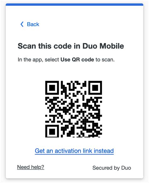 fsu duo mobile qr code  On the Duo Portal screen, you will see "Activate Duo Mobile" and a barcode